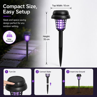 Solar Bug Zapper & Pathway Light - 2-in-1 Mosquito Killer