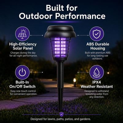 Solar Bug Zapper & Pathway Light - 2-in-1 Mosquito Killer
