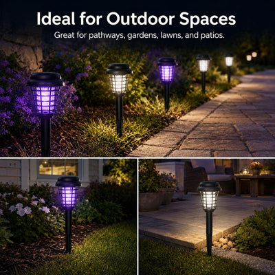 Solar Bug Zapper & Pathway Light - 2-in-1 Mosquito Killer