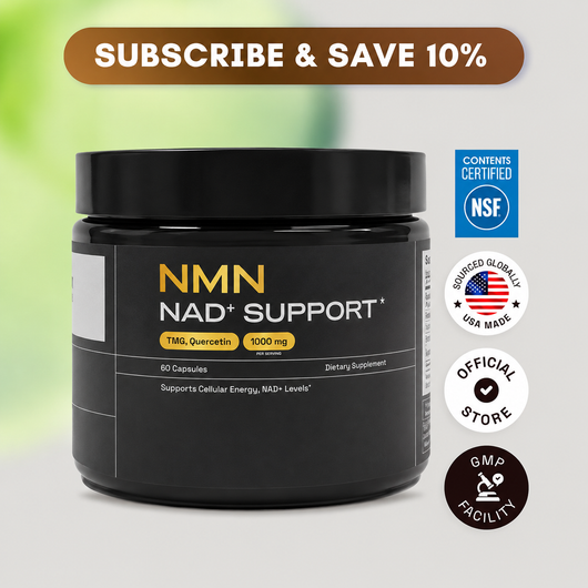 NMN Supplement, Quercetin, TMG, Resveratrol — Supports Cellular Energy & NAD+ Levels